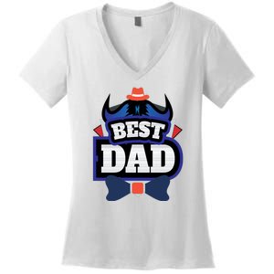 Best Dad Happy Fathers Day Women's V-Neck T-Shirt