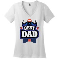 Best Dad Happy Fathers Day Women's V-Neck T-Shirt