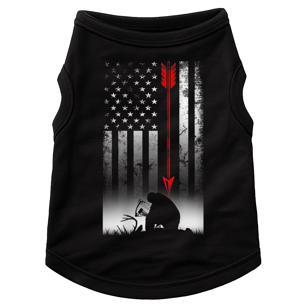 Bow Deer Hunting American Flag For Bow Hunting Doggie Tank