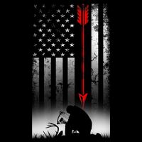 Bow Deer Hunting American Flag For Bow Hunting 16 in Basic Backpack