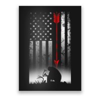 Bow Deer Hunting American Flag For Bow Hunting Poster