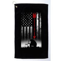 Bow Deer Hunting American Flag For Bow Hunting Golf Towel
