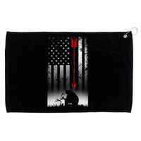 Bow Deer Hunting American Flag For Bow Hunting Grommeted Golf Towel