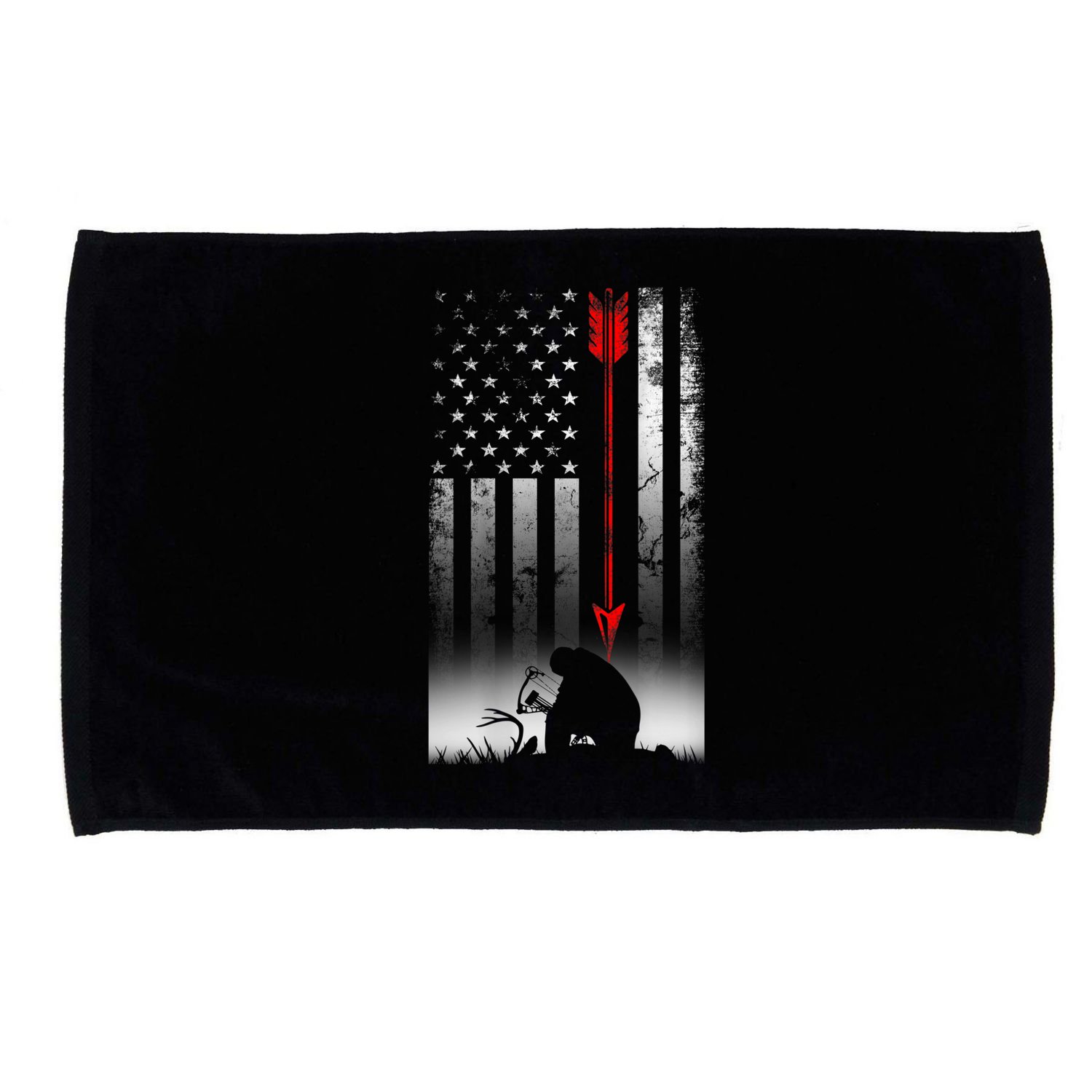 Bow Deer Hunting American Flag For Bow Hunting Microfiber Hand Towel