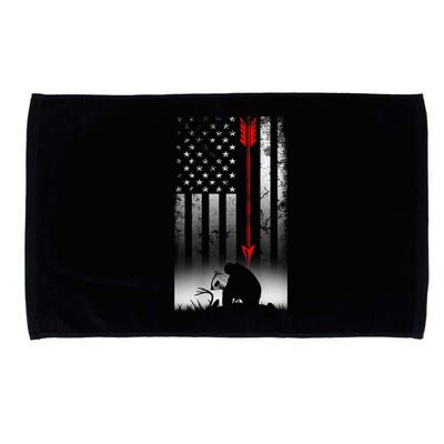 Bow Deer Hunting American Flag For Bow Hunting Microfiber Hand Towel