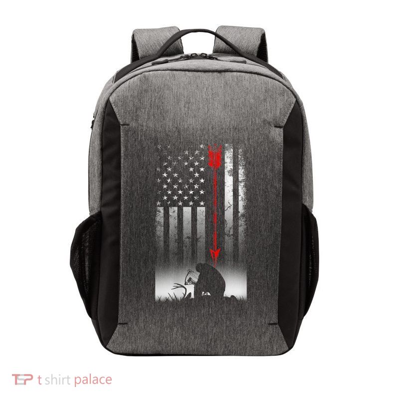 Bow Deer Hunting American Flag For Bow Hunting Vector Backpack