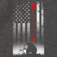 Bow Deer Hunting American Flag For Bow Hunting Vector Backpack