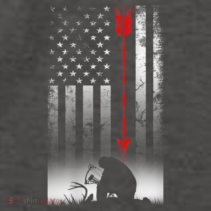 Bow Deer Hunting American Flag For Bow Hunting Vector Backpack