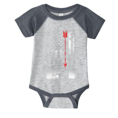 Bow Deer Hunting American Flag For Bow Hunting Infant Baby Jersey Bodysuit