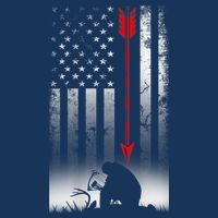 Bow Deer Hunting American Flag For Bow Hunting Infant Baby Jersey Bodysuit
