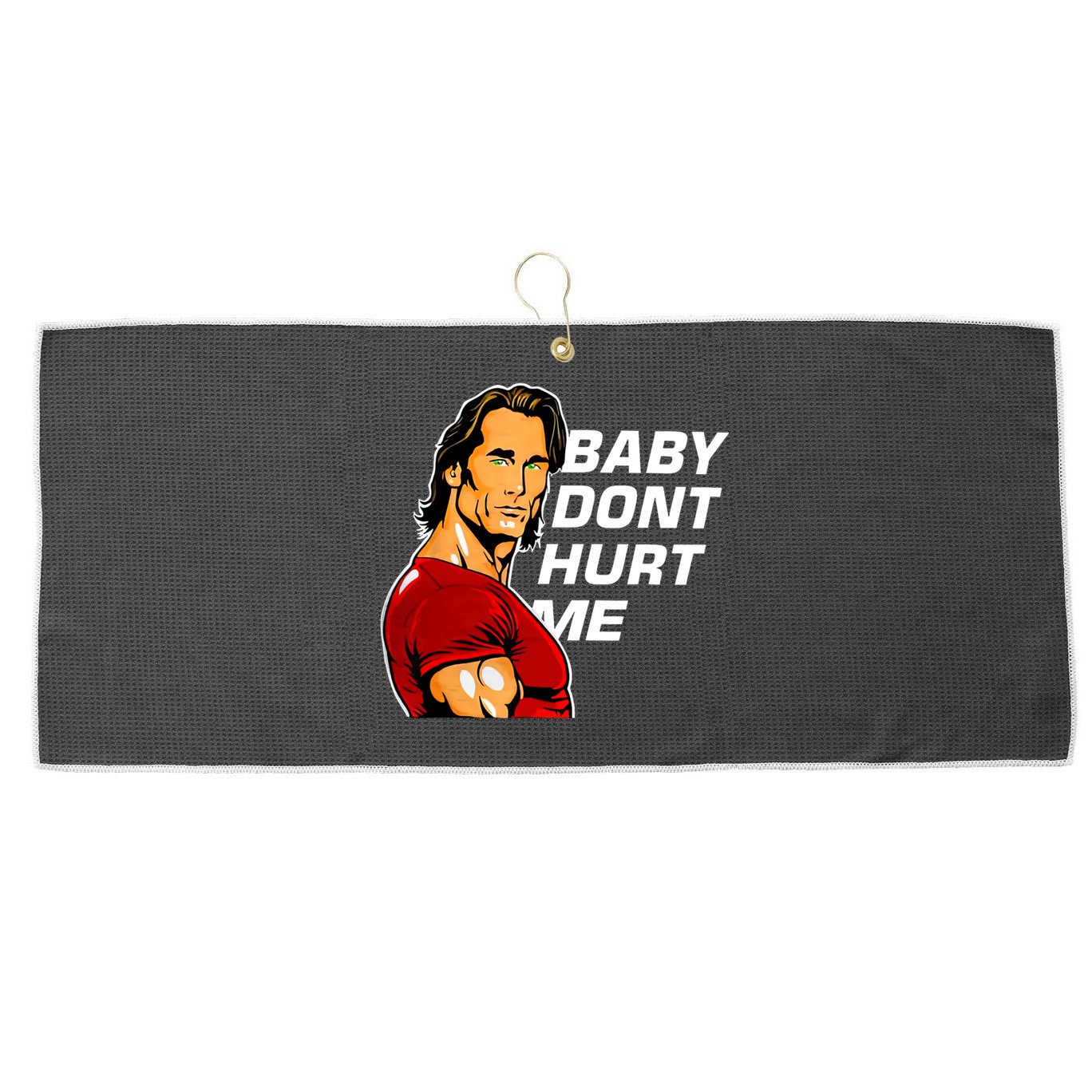 Baby Dont Hurt Me Funny Meme Large Microfiber Waffle Golf Towel