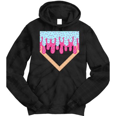 Baseball Drip Home Plate Ice Cream Sport Players & Fans Tie Dye Hoodie