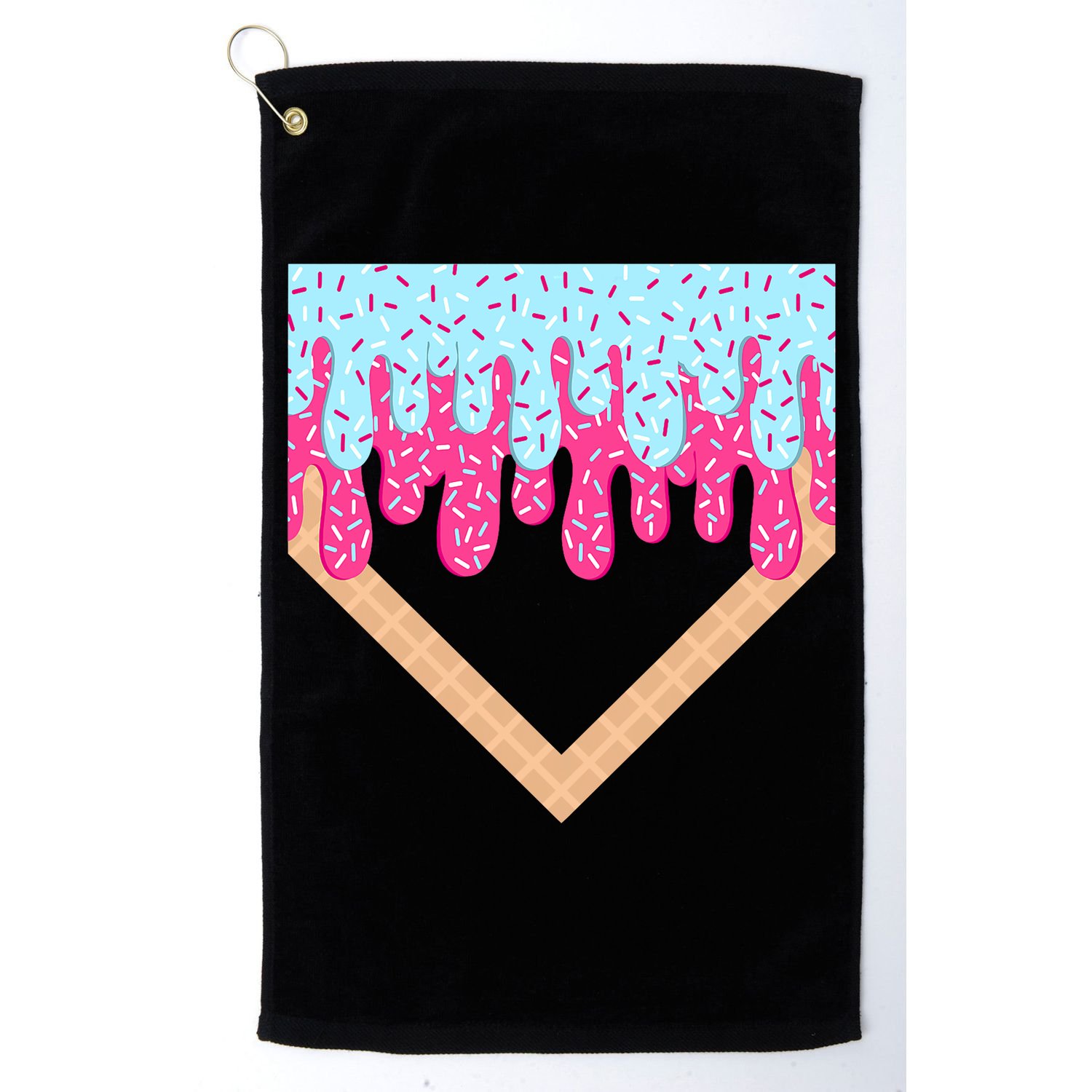 Baseball Drip Home Plate Ice Cream Sport Players & Fans Golf Towel