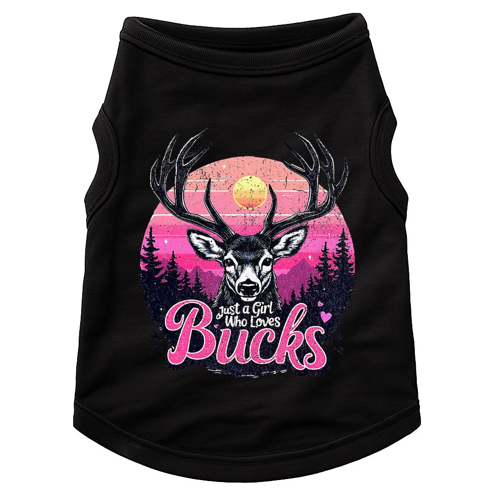 Buck Deer Hunting Hunter Girl Hunt Doggie Tank
