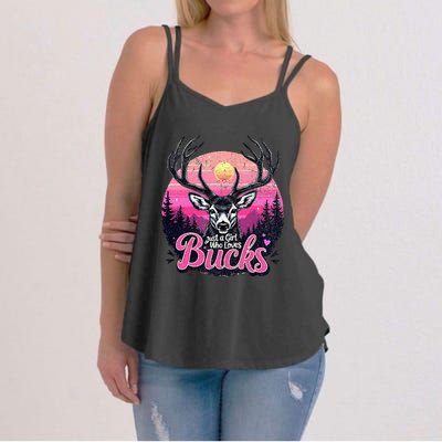 Buck Deer Hunting Hunter Girl Hunt Women's Strappy Tank