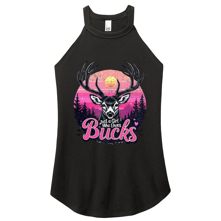 Buck Deer Hunting Hunter Girl Hunt Women's Perfect Tri Rocker Tank