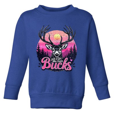 Buck Deer Hunting Hunter Girl Hunt Toddler Sweatshirt