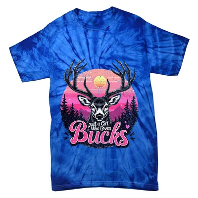 Buck Deer Hunting Hunter Girl Hunt Tie-Dye T-Shirt