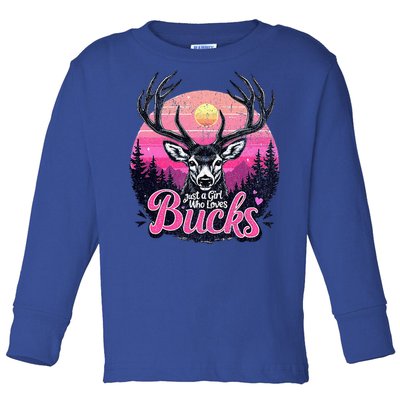 Buck Deer Hunting Hunter Girl Hunt Toddler Long Sleeve Shirt