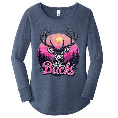 Buck Deer Hunting Hunter Girl Hunt Women's Perfect Tri Tunic Long Sleeve Shirt