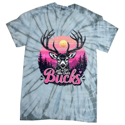 Buck Deer Hunting Hunter Girl Vintage Hunt Tie-Dye T-Shirt