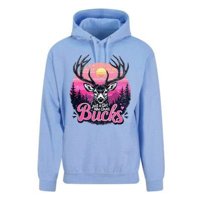 Buck Deer Hunting Hunter Girl Vintage Hunt Unisex Surf Hoodie