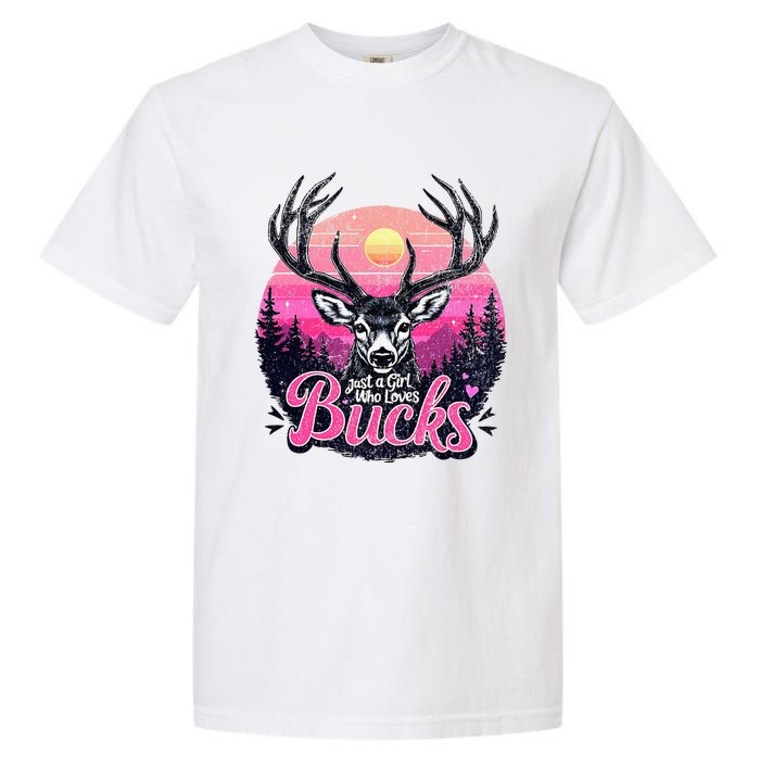 Buck Deer Hunting Hunter Girl Vintage Hunt Garment-Dyed Heavyweight T-Shirt