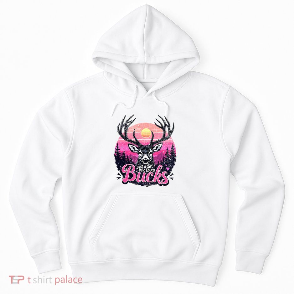 Buck Deer Hunting Hunter Girl Vintage Hunt Hoodie