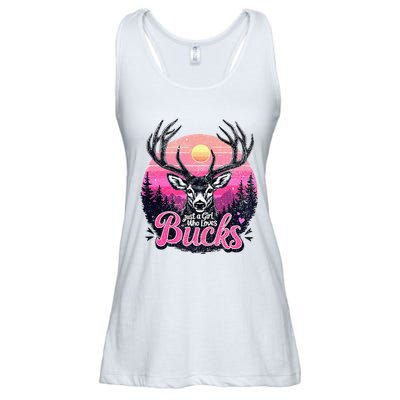 Buck Deer Hunting Hunter Girl Vintage Hunt Ladies Essential Flowy Tank