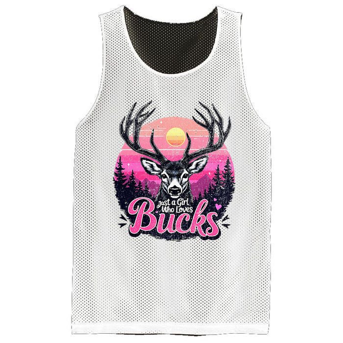 Buck Deer Hunting Hunter Girl Vintage Hunt Mesh Reversible Basketball Jersey Tank