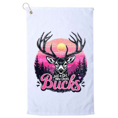 Buck Deer Hunting Hunter Girl Vintage Hunt Golf Towel