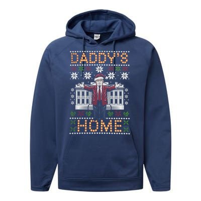 Bold DaddyS Home Trump Holiday Outfit Cute Gift Performance Fleece Hoodie