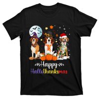 Beagle Dog Halloween Merry Christmas Happy Hallothanksmas T-Shirt