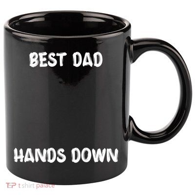 Best Dad Hands Down Craft For Handprints Fathers Day Great Gift 11oz C Handle Ceramic Mug