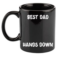 Best Dad Hands Down Craft For Handprints Fathers Day Great Gift 11oz C Handle Ceramic Mug