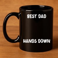 Best Dad Hands Down Craft For Handprints Fathers Day Great Gift 11oz C Handle Ceramic Mug