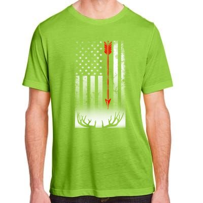 Bow Deer Hunting American Flag Bow Hunting Lover Gift Adult ChromaSoft Performance T-Shirt