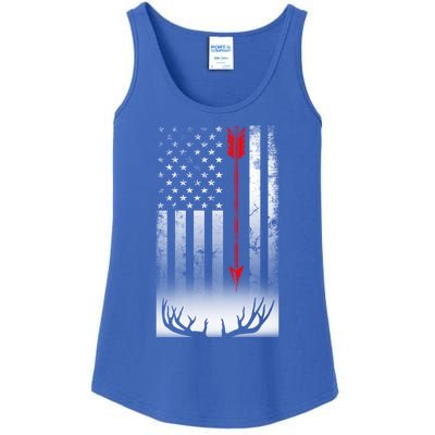 Bow Deer Hunting American Flag Bow Hunting Lover Gift Ladies Essential Tank