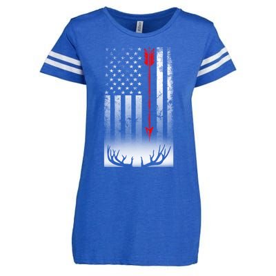 Bow Deer Hunting American Flag Bow Hunting Lover Gift Enza Ladies Jersey Football T-Shirt