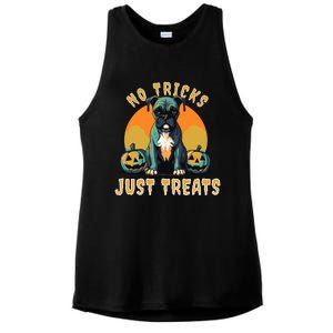 Boxer Dog Halloween No Tricks Just Treats Meaningful Gift Ladies PosiCharge Tri-Blend Wicking Tank