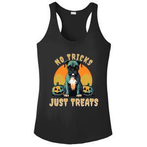 Boxer Dog Halloween No Tricks Just Treats Meaningful Gift Ladies PosiCharge Competitor Racerback Tank