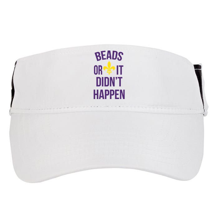 Beads Or It DidnT Happen Mardi Gras Adult Drive Performance Visor