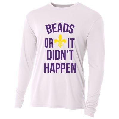 Beads Or It DidnT Happen Mardi Gras Cooling Performance Long Sleeve Crew