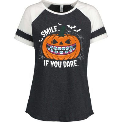 Braces Dentist Horror Gift Enza Ladies Jersey Colorblock Tee