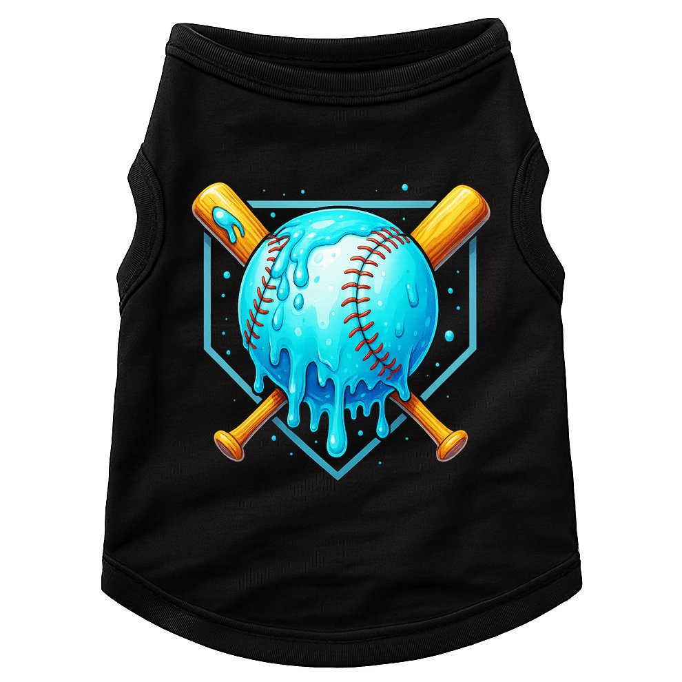 Baseball Drip Home Plate Ice Cream Doggie Tank