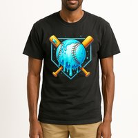 Baseball Drip Home Plate Ice Cream Tall T-Shirt