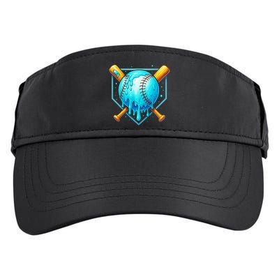 Baseball Drip Home Plate Ice Cream Adult Drive Performance Visor
