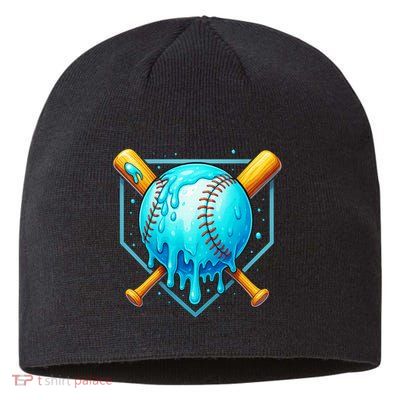 Baseball Drip Home Plate Ice Cream Sustainable Beanie