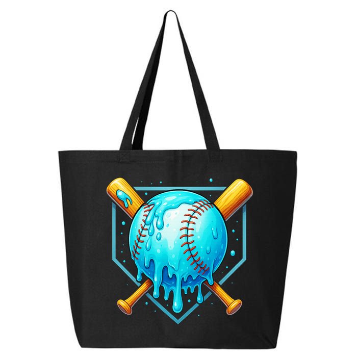 Baseball Drip Home Plate Ice Cream 25L Jumbo Tote