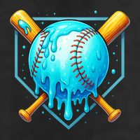 Baseball Drip Home Plate Ice Cream Trucker Hat